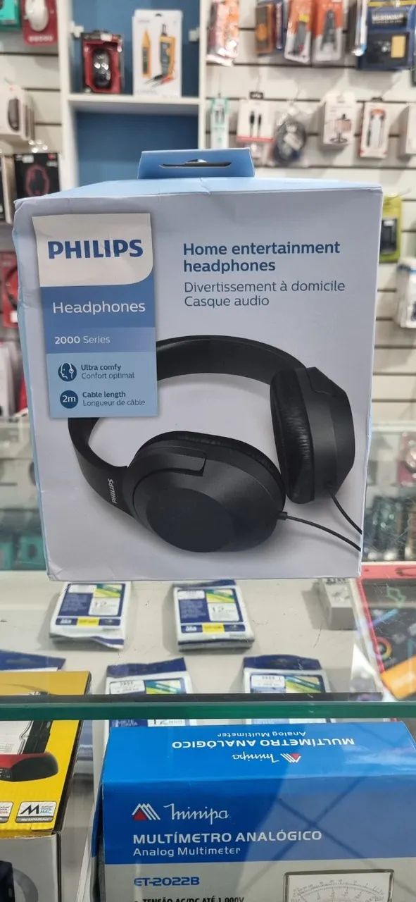 Fone de Ouvido Philips Headphone TAH2005 Preto - NOVO COM CAIXA ABERTA