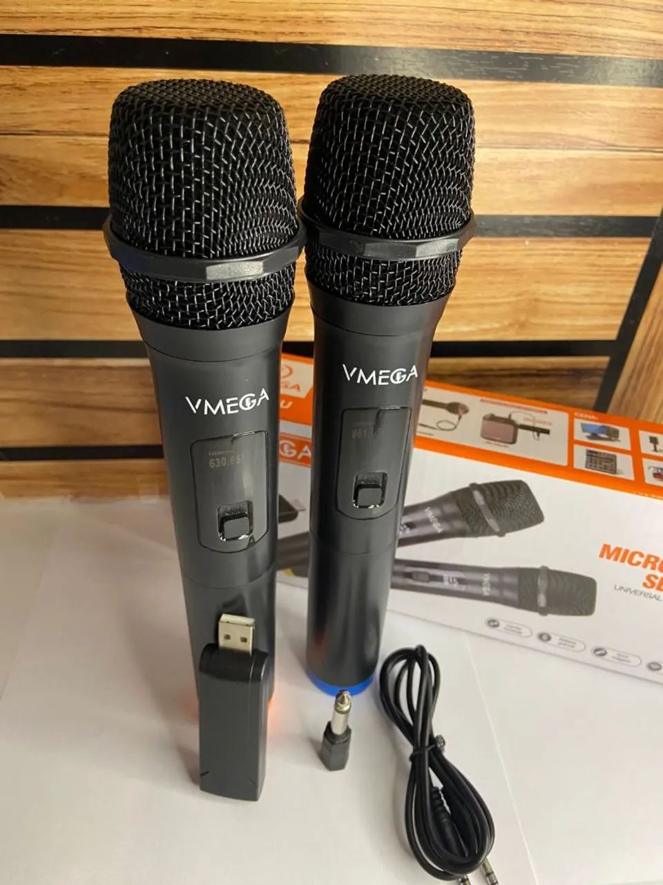 Microfone Duplo sem Fio VM-26U VMega - Foto 2