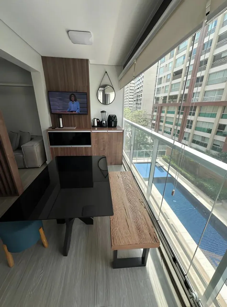 Studio mobiliado e decorado para locação na Consolação no condomínio Vision Paulista