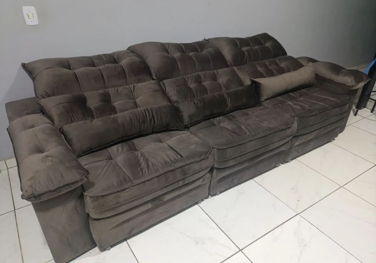 Sofá retrátil reclinável topázio 2,90  - Foto 2