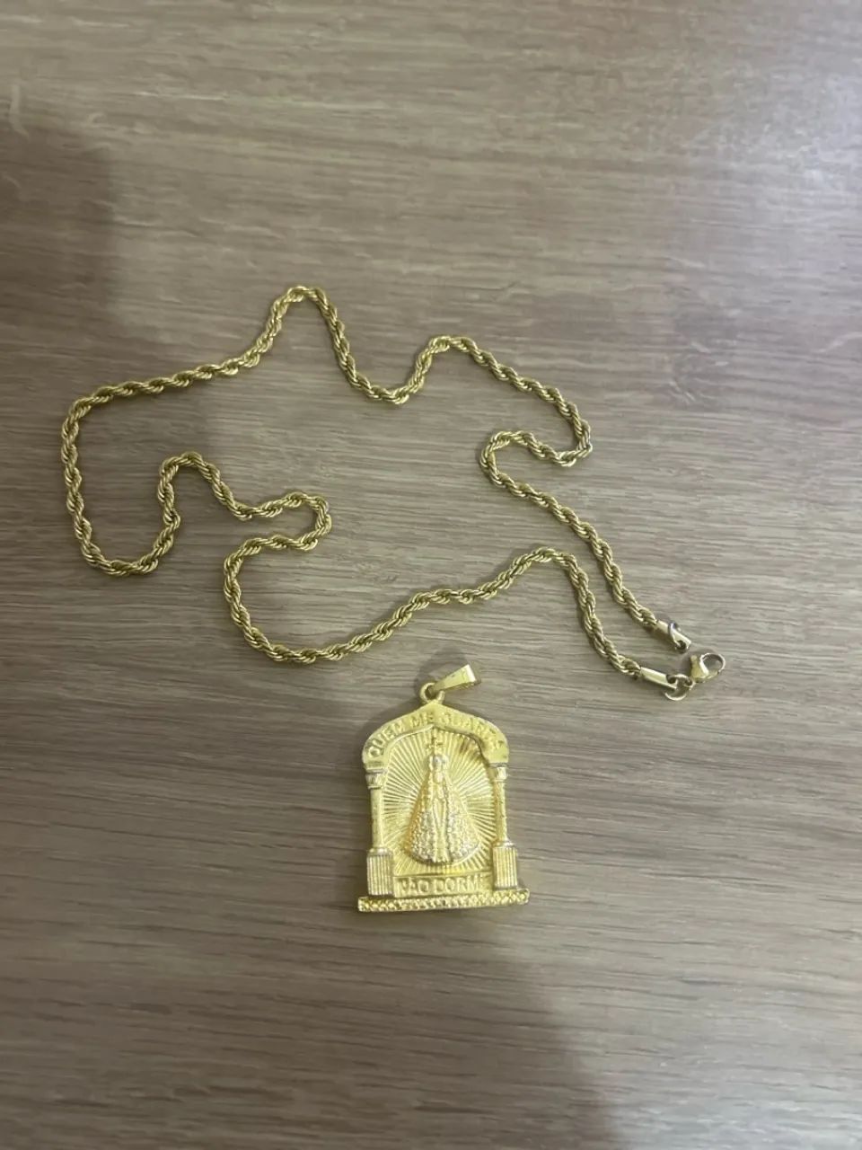 Cordão de Ouro com Pingente de Nossa Senhora - Foto 2