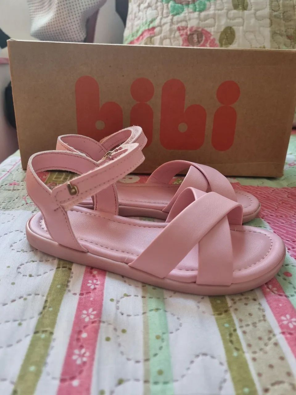 Sandália Bibi Rosa Infantil - Foto 3