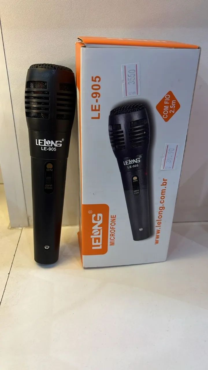 Microfone Com Fio  Profissional Le-905 Cabo P10  Palestras Igrejas -Loja Coimbra Entreg - Foto 3