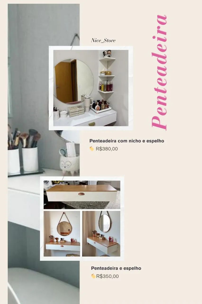 Mirror Vanity Set