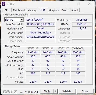 Corsair Vengeance DDR5 32GB 6000MHz CL36 - OpenBox64302740337538124