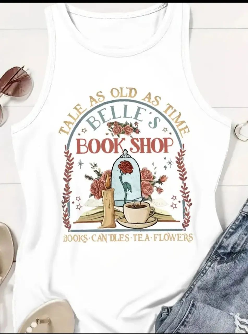 Camiseta Branca - Bela e a Fera - tamanho M, nova  - Foto 3