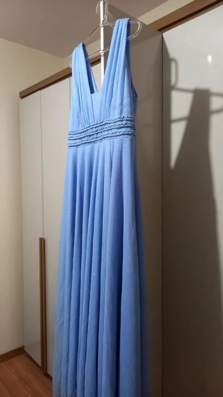 Vestido azul de festa - Foto 4