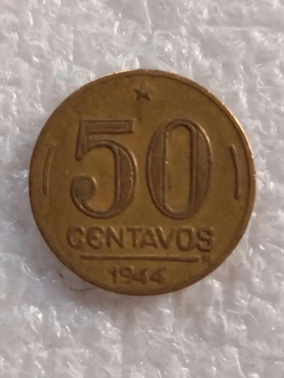 Moeda antiga 50 centavos 1944 com siglas - Foto 5