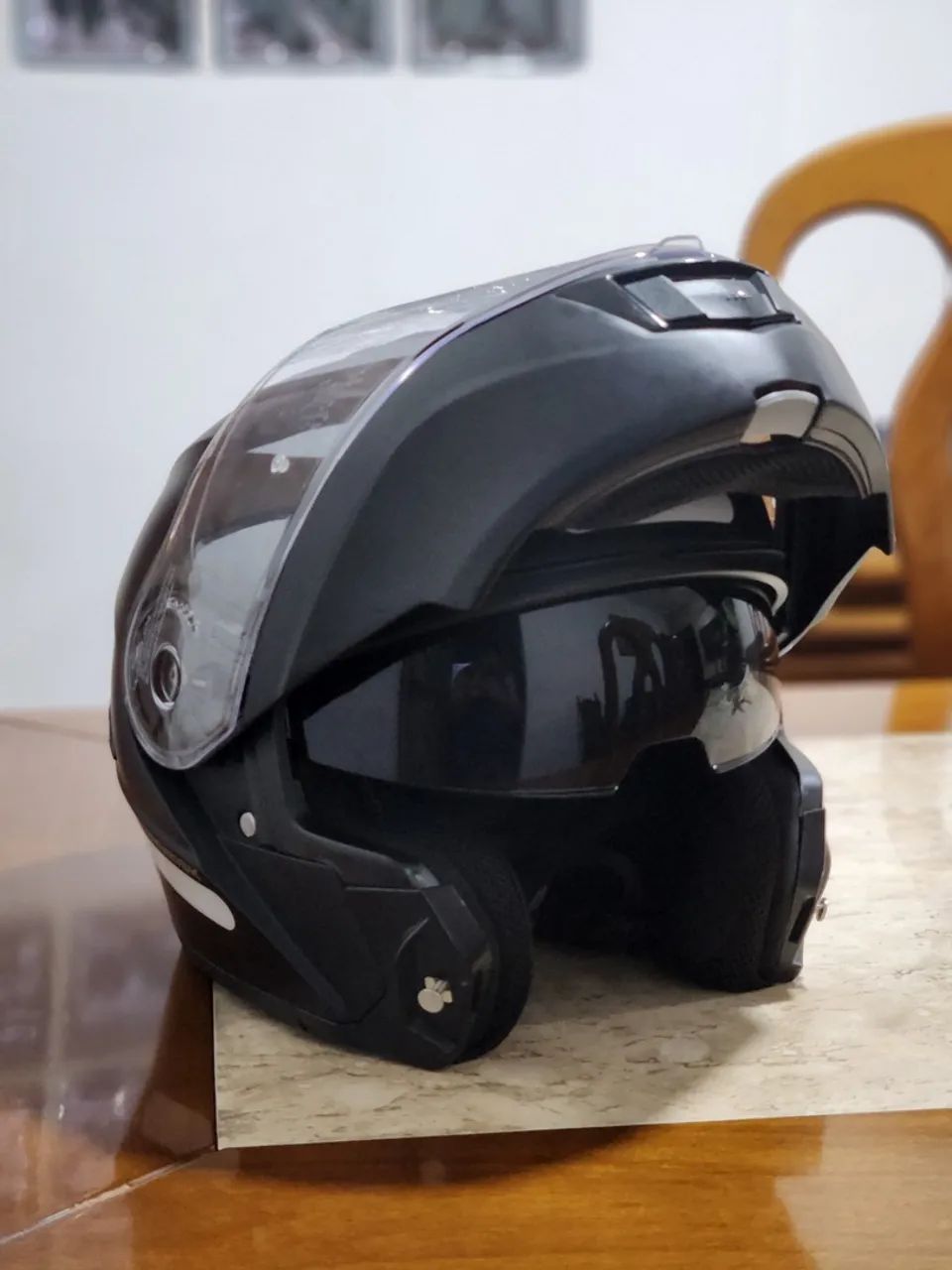 Capacete Norisk force 2 robocop c/ óculos - Foto 5