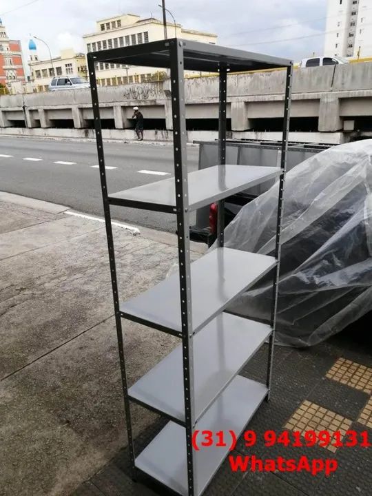 Estante Prateleira para Comércio e Lar Funda 40cm com Reforço Ômega - Entrega Grátis! Nova - Foto 4