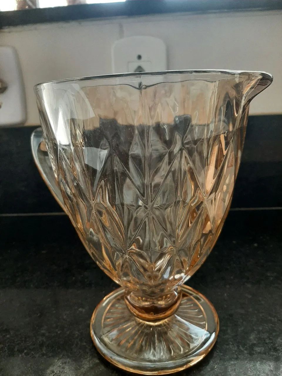 Jarra de Vidro Diamond Âmbar 1L - Foto 2