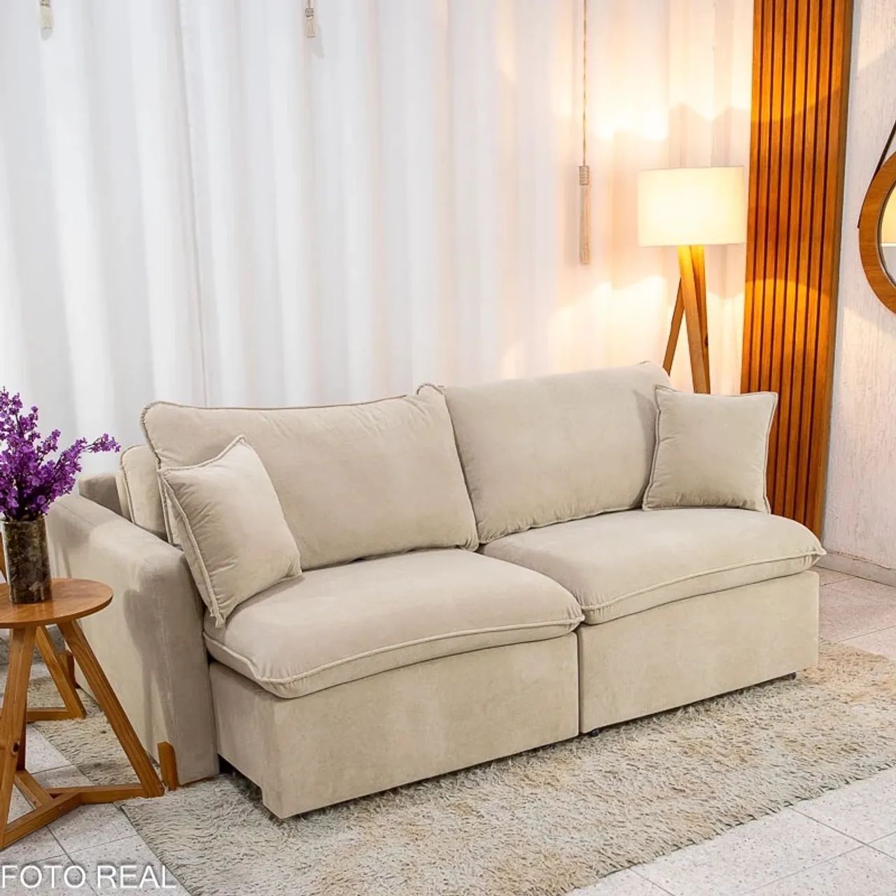 Sofá Retrátil Luma 2.00m Veludo Premium Sem Caixa- Produto Novo  - Foto 2