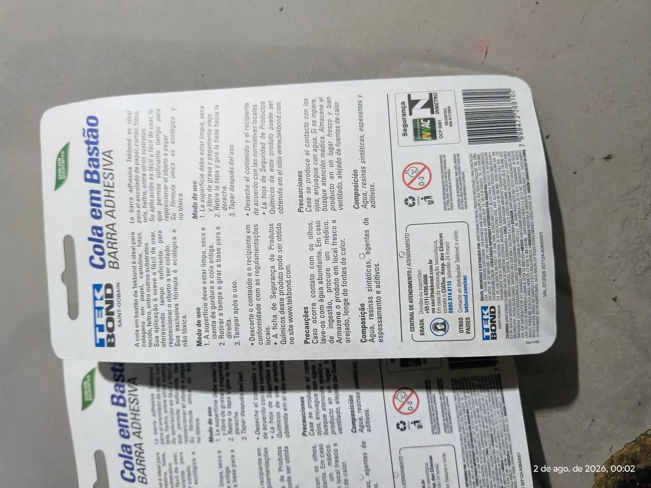 Cola Bastão Tek Bond 40g Original - Nova - Foto 2