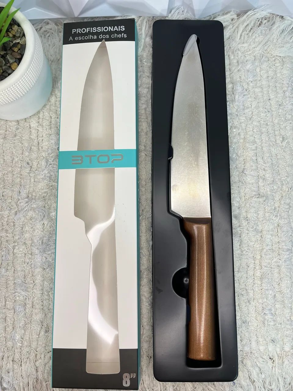 Faca Profissional de Cozinha BTOP 8 Polegadas Chef - Foto 2