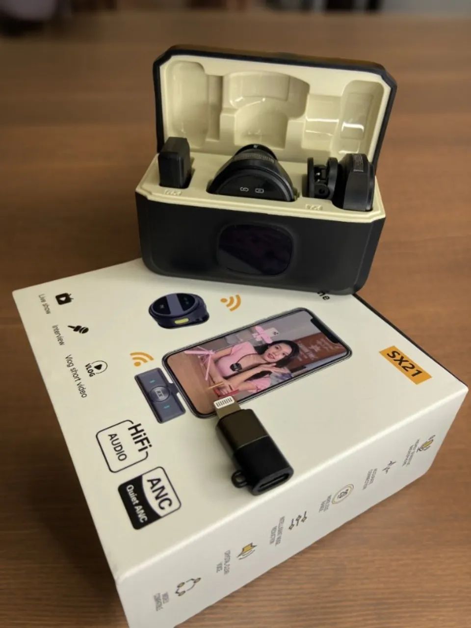 Microfone de Lapela sem Fio Magnético IOS - SX21 13an