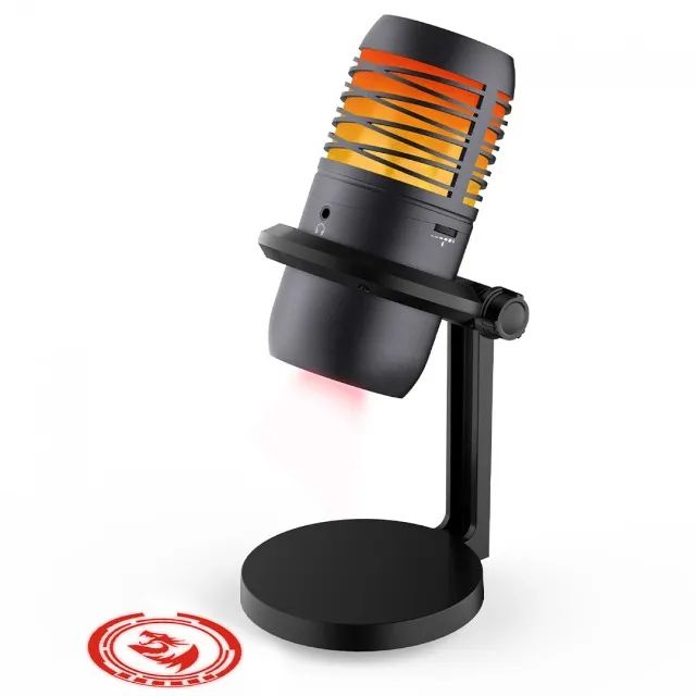  Microfone Gamer Redragon Nebula, LED, Cardióide, USB, Preto, GM211 - WZetta - Foto 2
