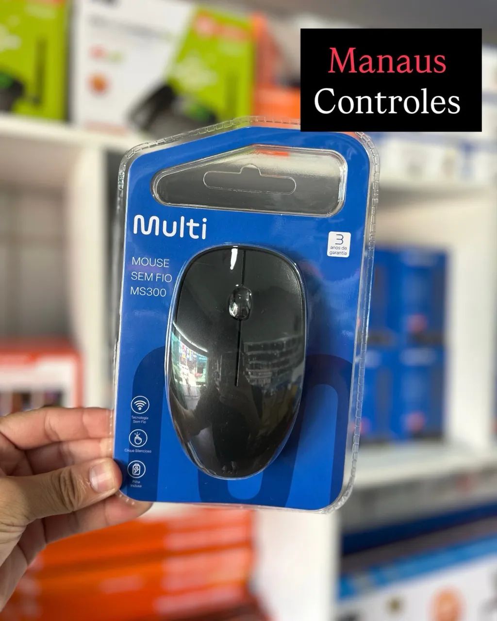 Mouse USB Sem Fio 2.0 Multi 