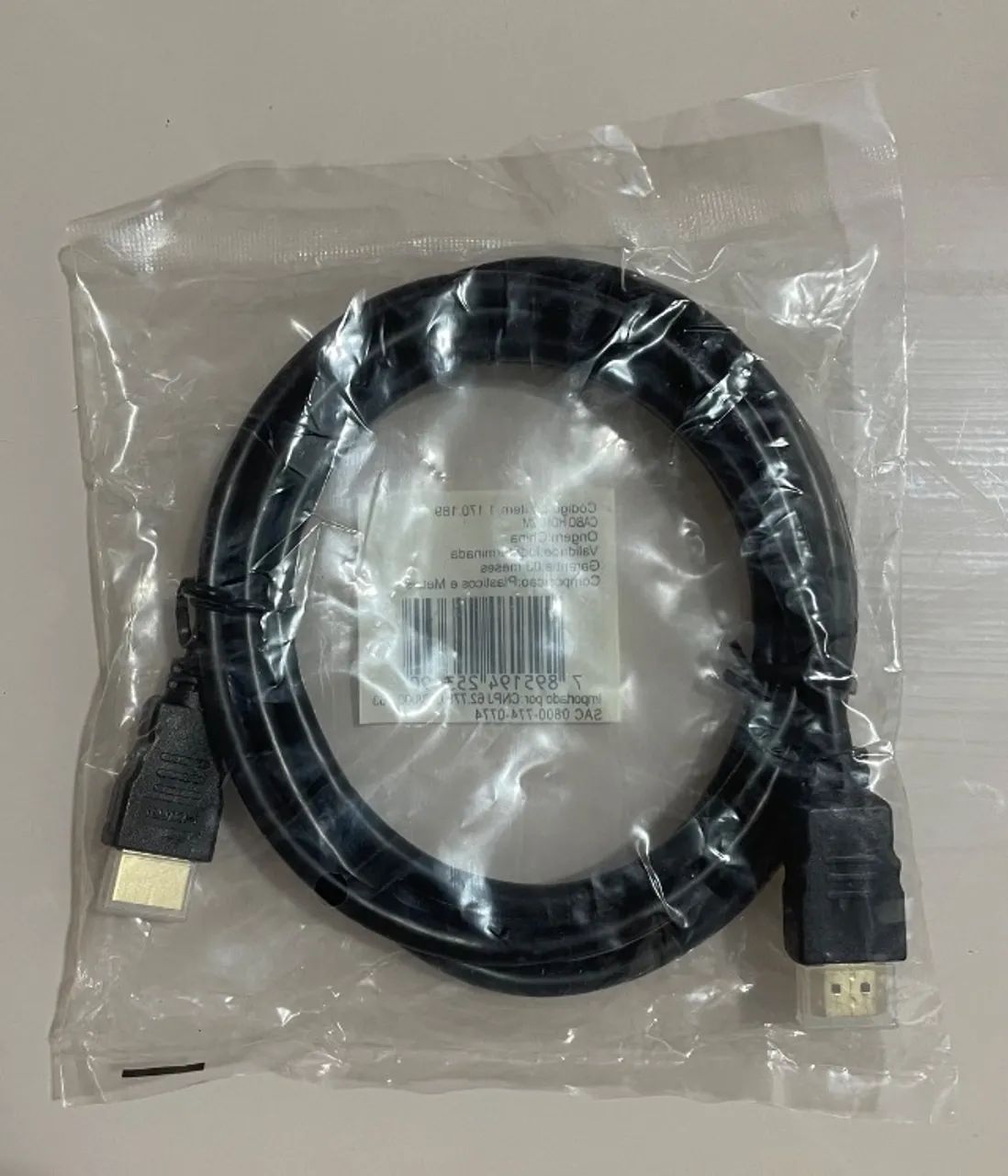 Cabo HDMI 2 Metros 2.0 Full HD 4K Preto Para TV, Projetor, Monitor imagem