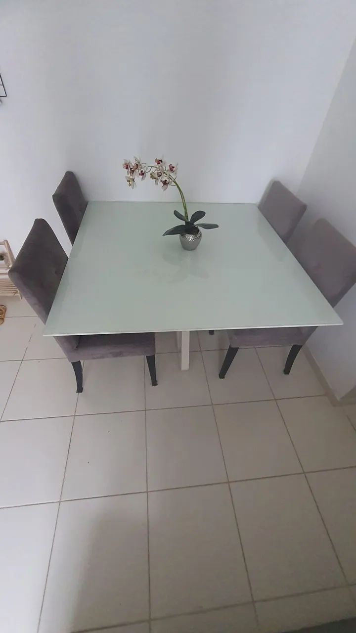 MESA de JANTAR 130x130 LC Off White - Foto 3