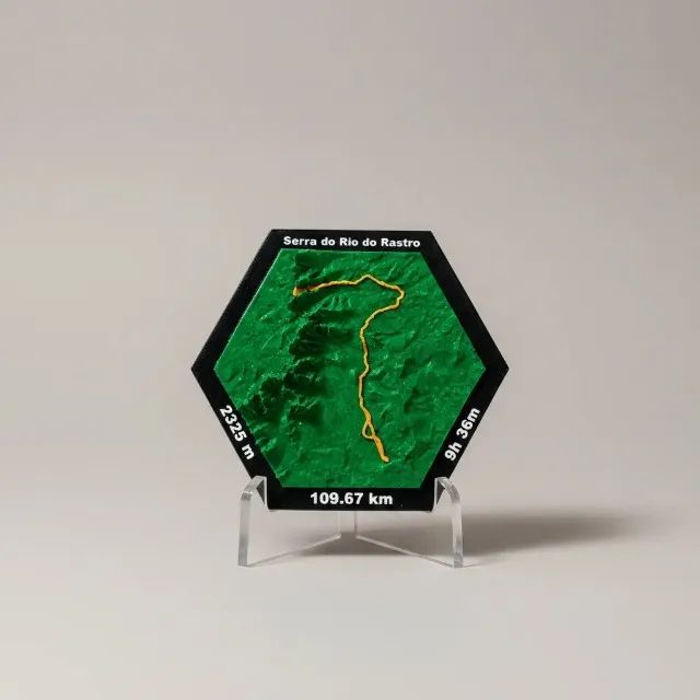 Quadro 3d Personalizado Com Sua Rota E Conquista