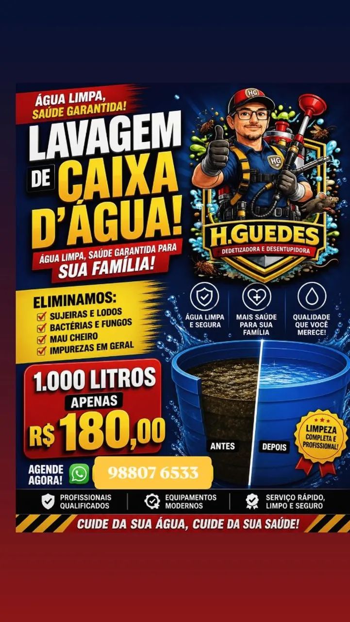 Limpeza de caixas d'água 