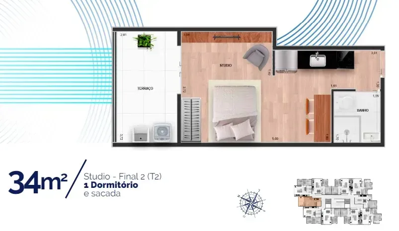 PLANTA 34m²