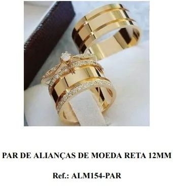 Alianças de Moeda Antiga Garantia Eterna - Foto 3