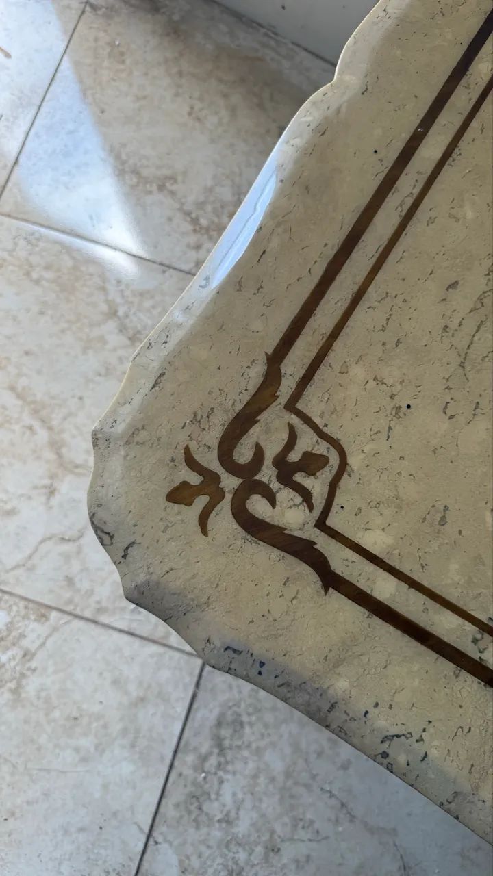 Mesa Vintage em Mármore Travertino  - Foto 4