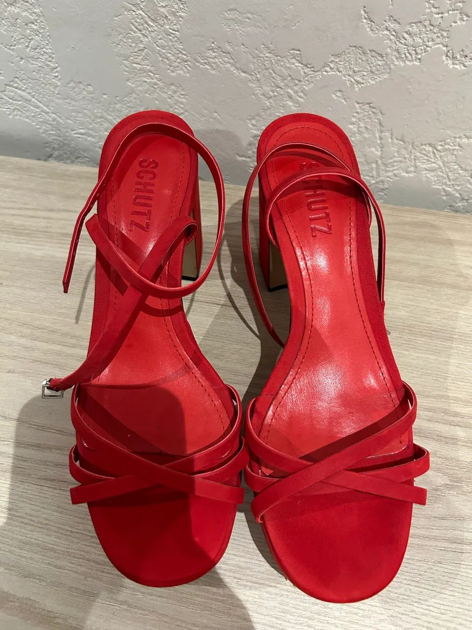 Sandália Schutz vermelha 37 - Foto 3