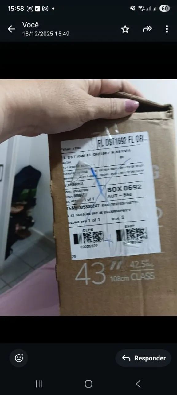 Tv Samsung cristal uhd polegadas 43 4k - Foto 4