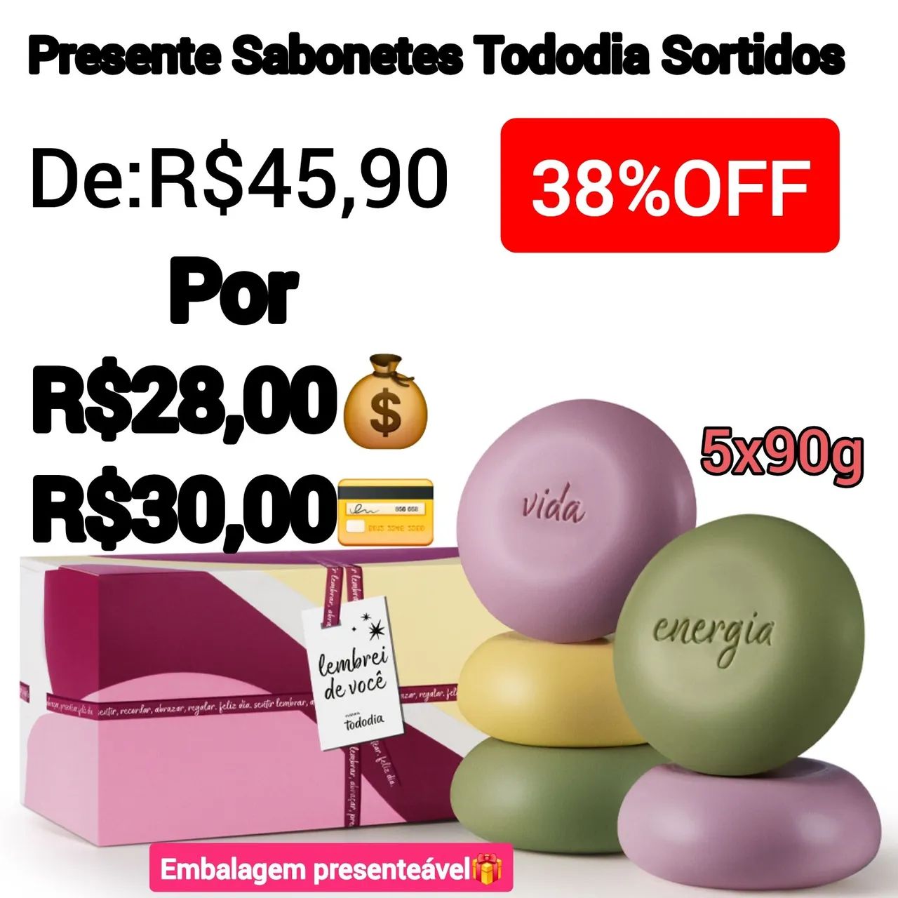 Presente Sabonetes Sortidos-Natura