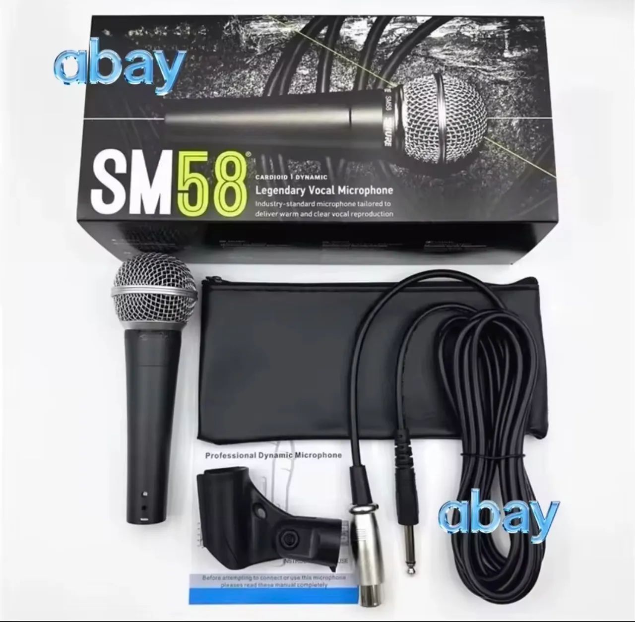 Gravação de microfone dinâmico com fio para Shure SM58-LC