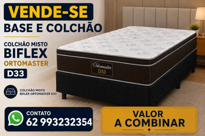 Colchão e base de cama