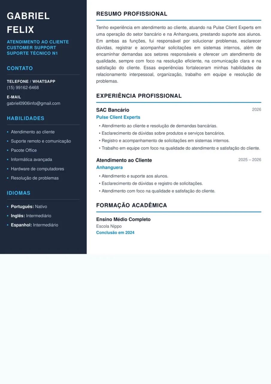 Meu currículo 