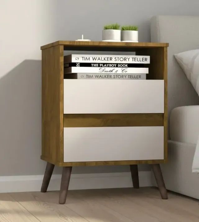 Mesa de Cabeceira Paris Canela/Off White