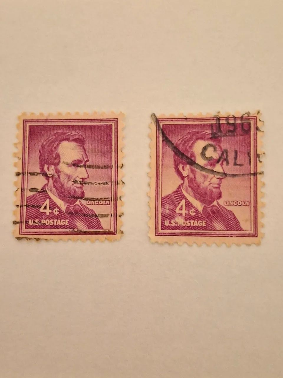 Antiguidade 2 Selos EUA Abraham Lincoln 