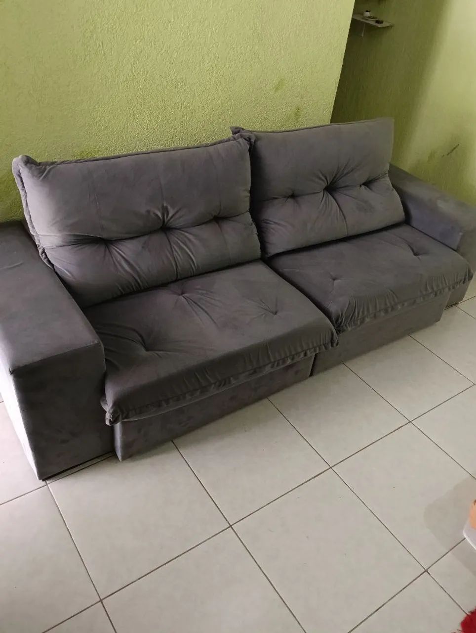 Sofá usado retrátil e reclinável 250mt.