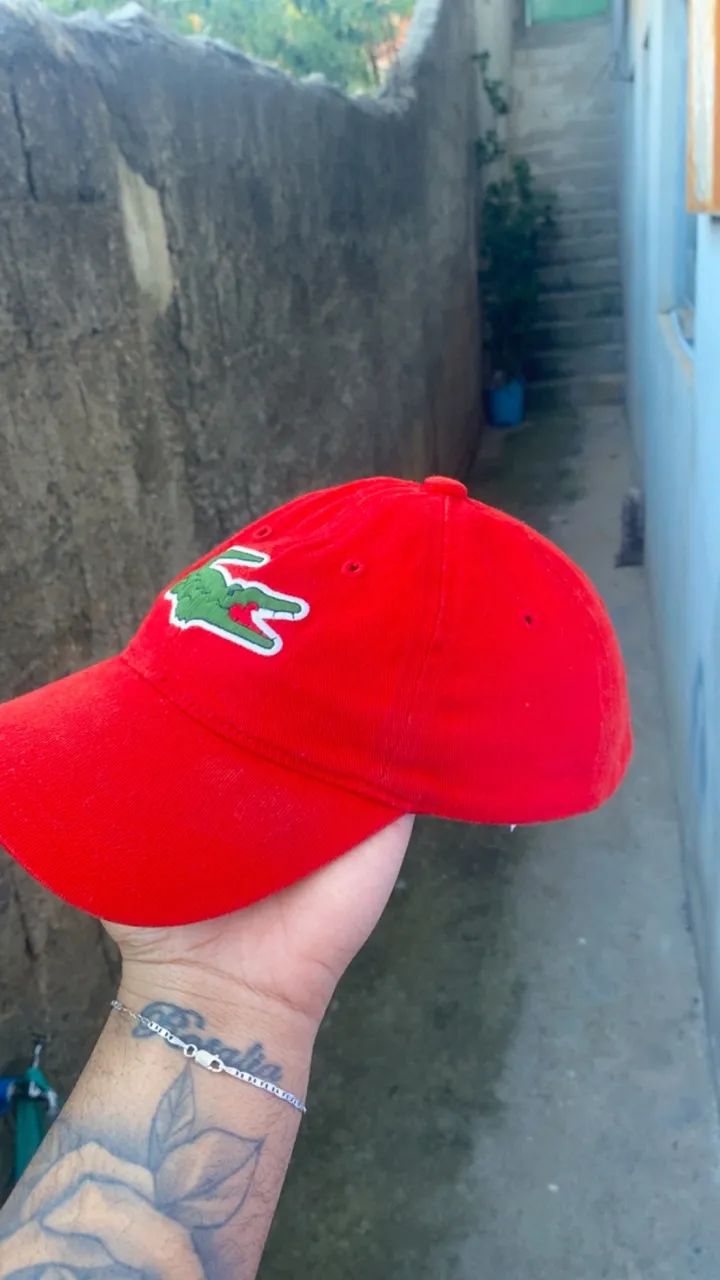 Boné Lacoste vermelho  - Foto 2