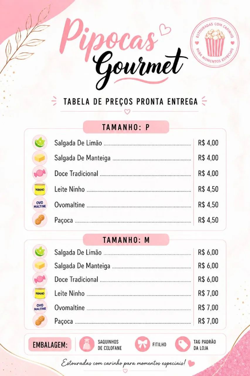Pipocas Gourmet 