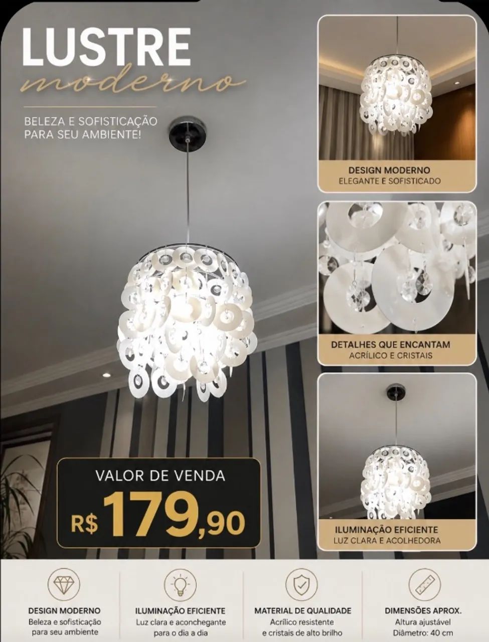 Luminária pendente 
