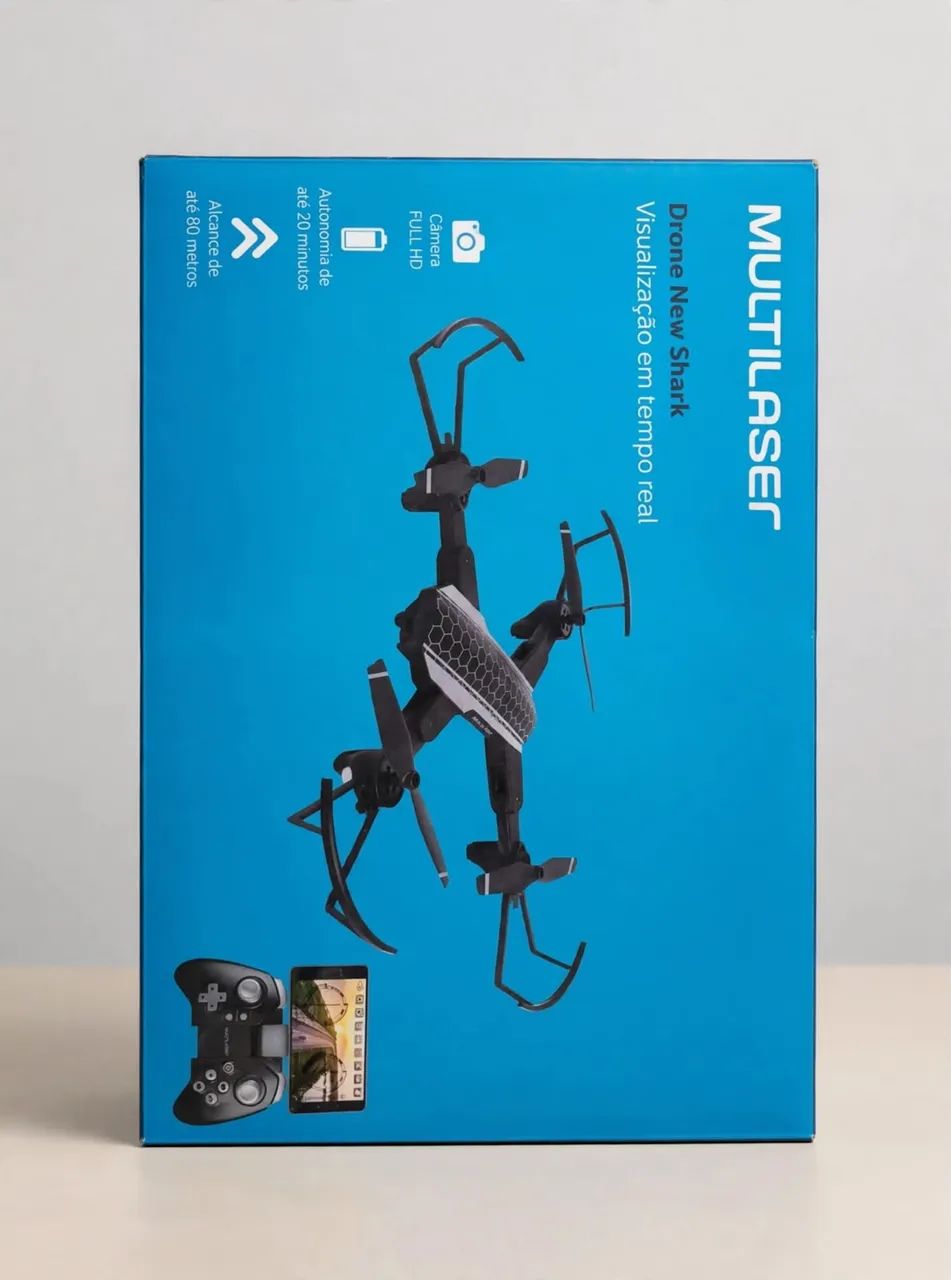 Drone Multilaser Shark - Completo na Caixa (Ótimo Estado / NOVO) - Foto 2