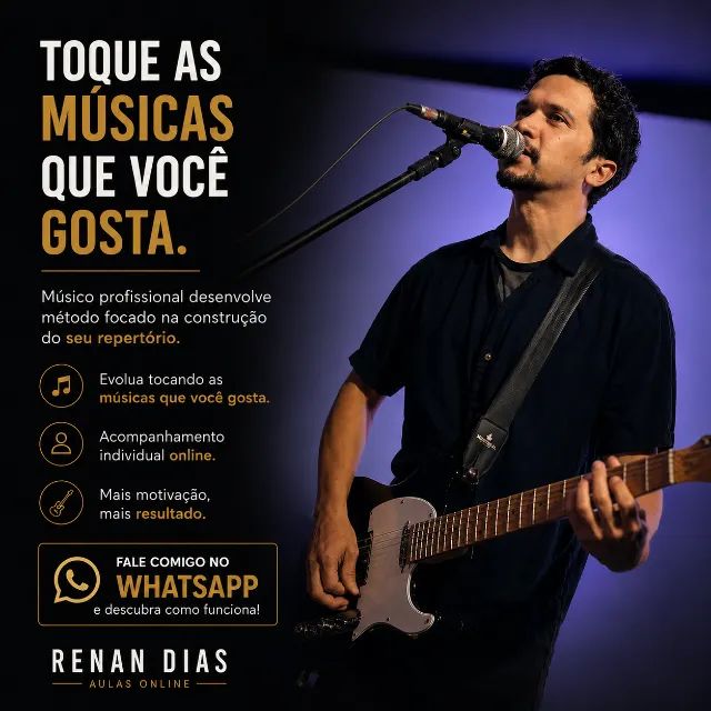 Aulas de guitarra e violão (presencial ou online)