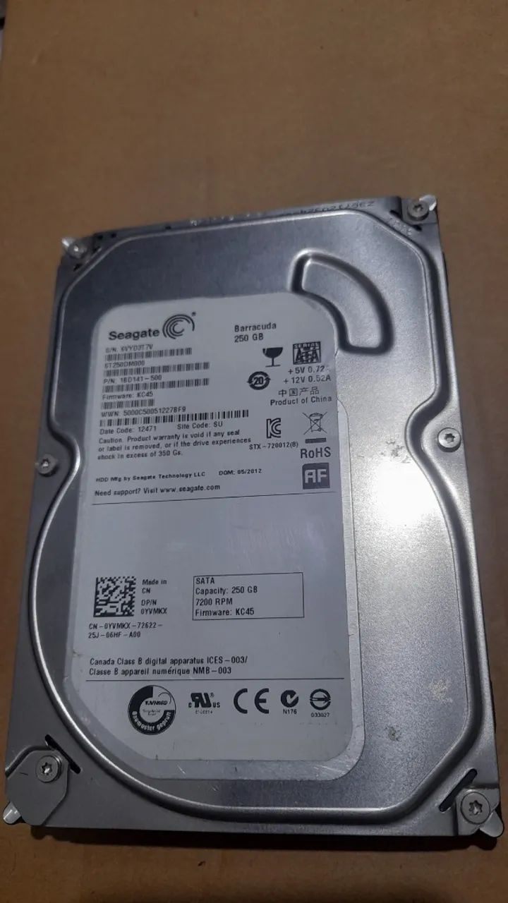 HD SEAGATE 250GB SATA