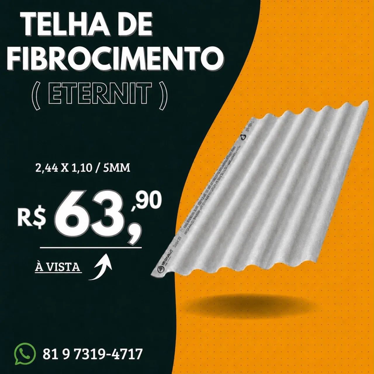 TELHA DE FIBROCIMENTO ETERNIT