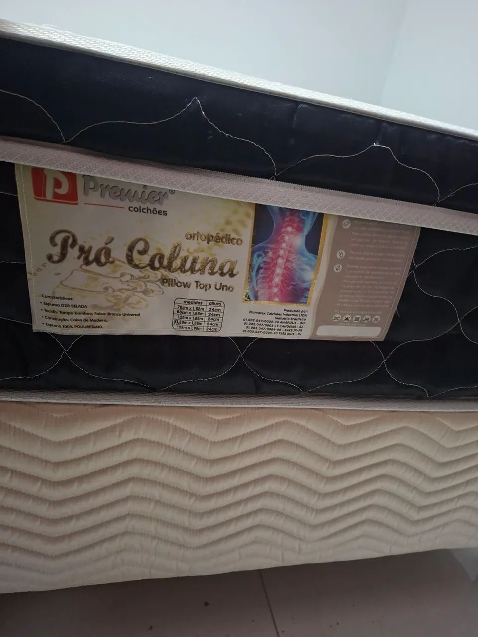 Cama box casal + colchão seminovos - Foto 4