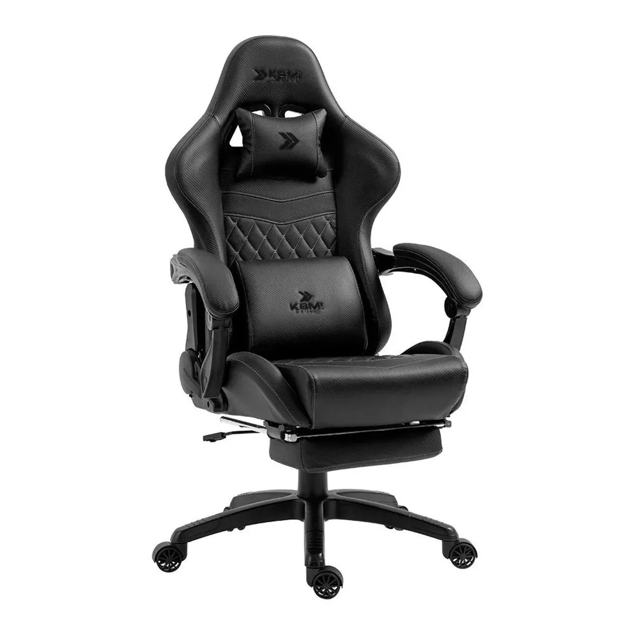 Cadeira Gamer KBM! GAMING Tempest CG600, Preta, Com Almofadas, Descanso Para Pernas - Foto 5