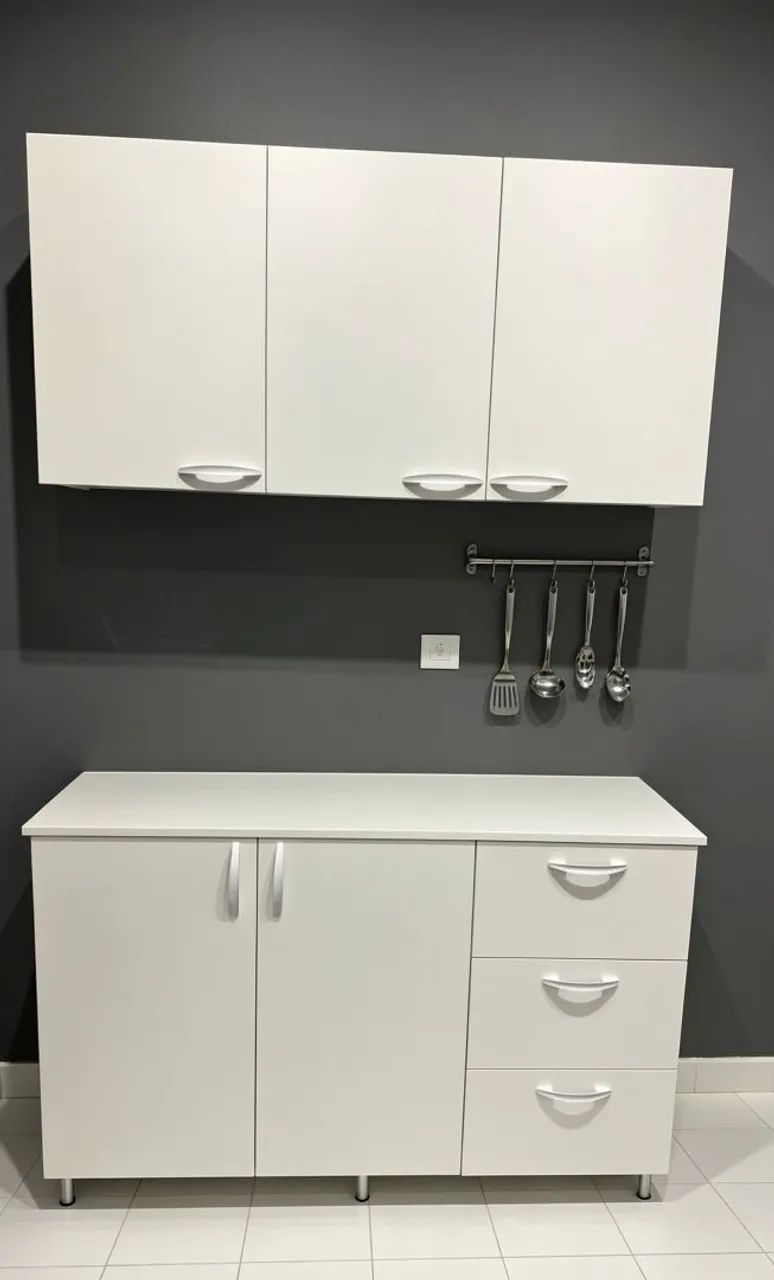 Armário e balcão para cozinha em mdf