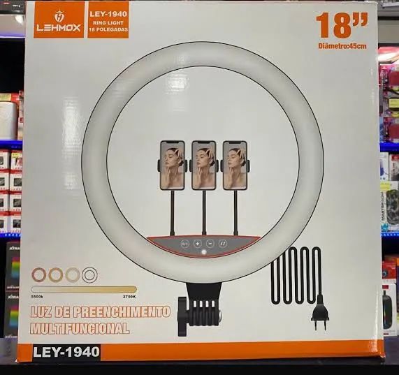 Ring light NOVOS com tripé 10/14/18 polegadas  - Foto 5