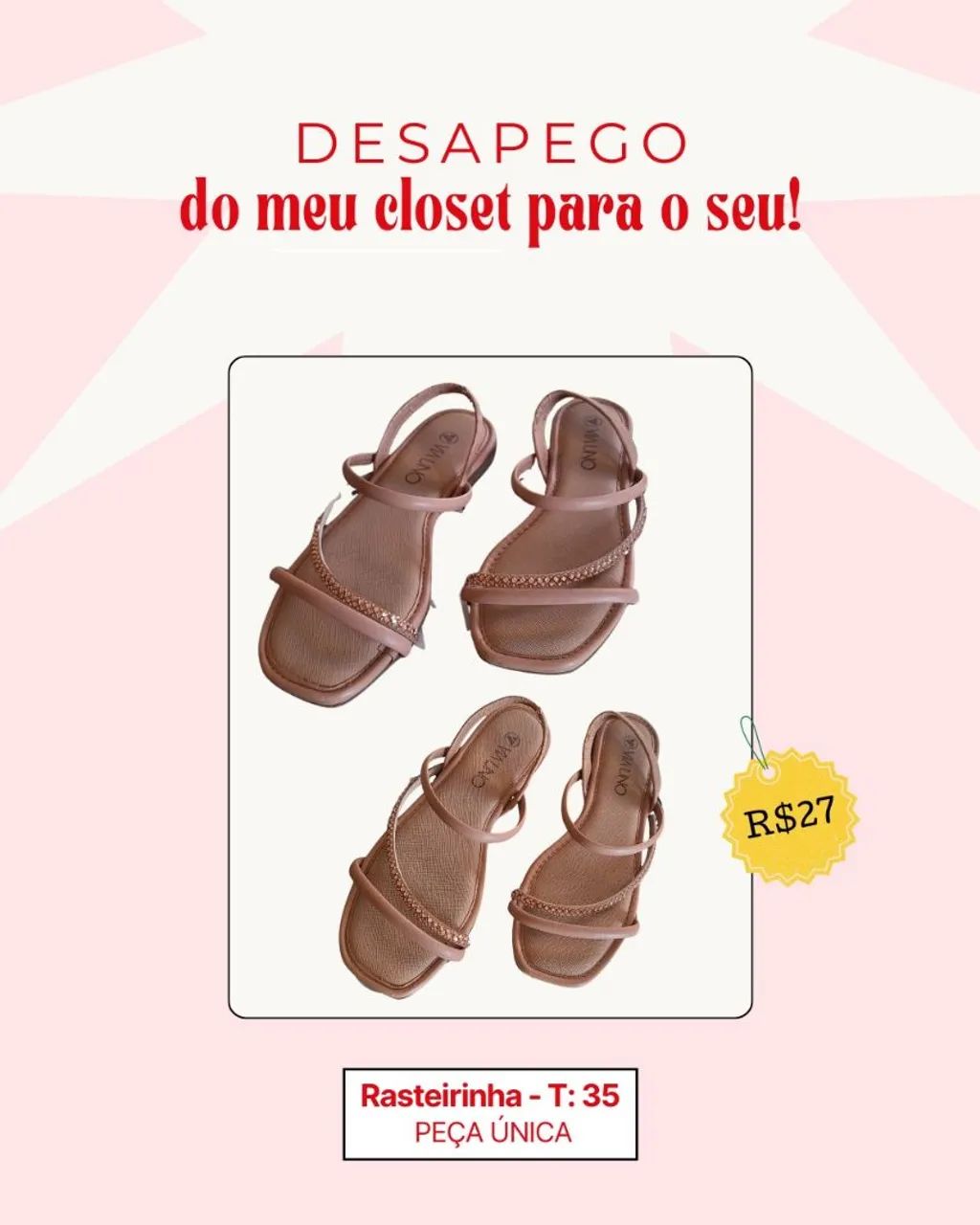 DESAPEGO/BRECHÓ - Rasteirinha