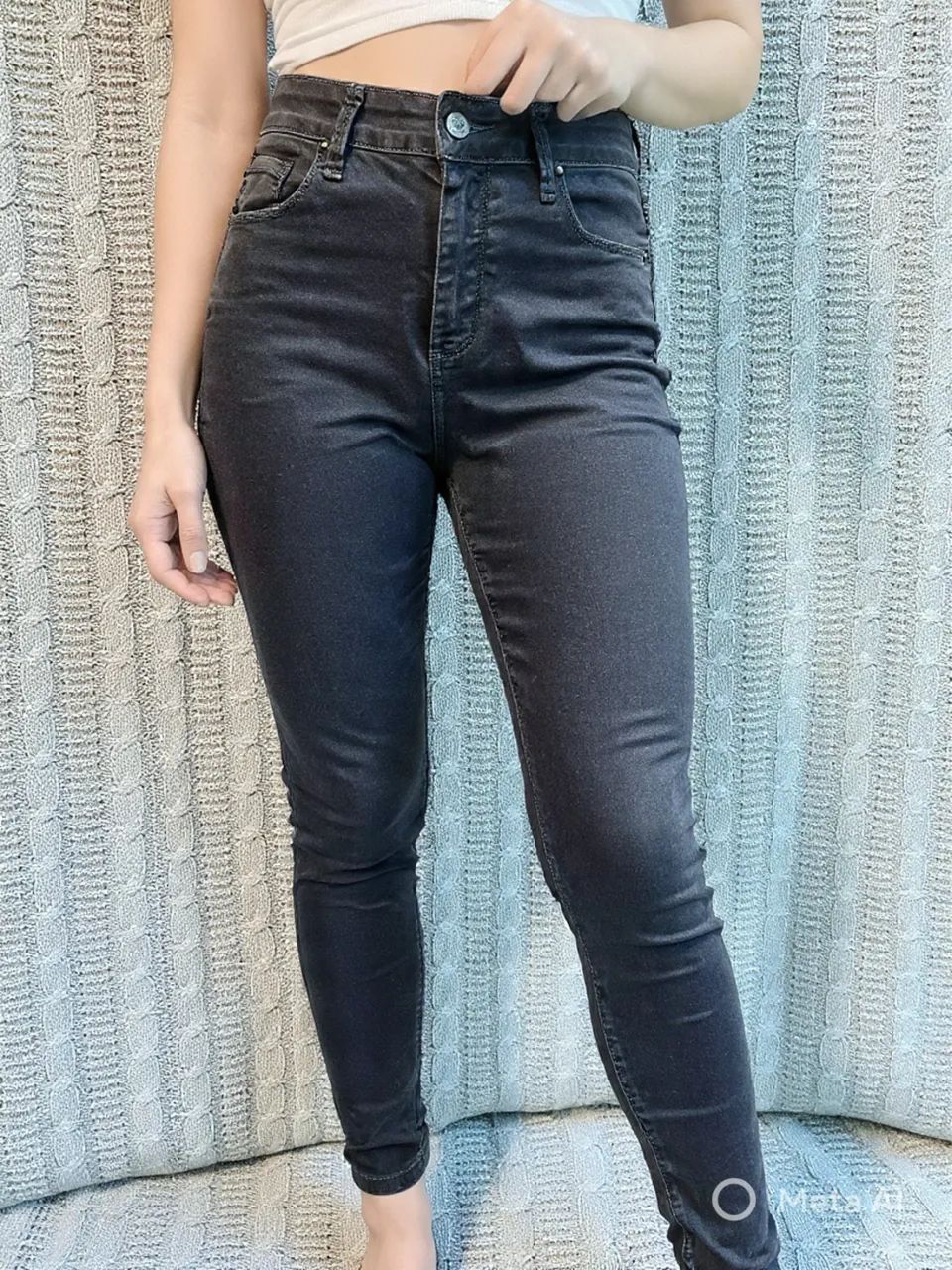 Calça skinny preta shoulder tamanho 42